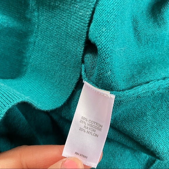 J. Jill Teal Aqua Long Tunic Sweater Size Small Tall - Picture 11 of 11